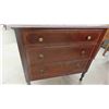 Image 2 : Walnut 3 Drawer Dresser + Mirror 18" x 32" x 62"