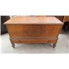 Image 1 : Burial Walnut Cedar Chest with Bottom Drawer 19" x 26" x 42"