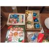 Image 2 : Boxed Vintage Christmas Ornaments + Loose & Candy Cane Blow Mold 40" Tall