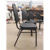 Image 3 : 4 Office Chairs Black Leather / Vinyl Seats