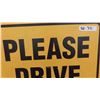 Image 2 : Please Drive Slow Metal Sign 24" x 24" 