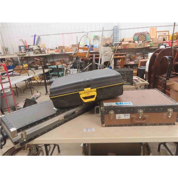 3 Travelling Trunks - Largest 6.5" x 16" x 43"