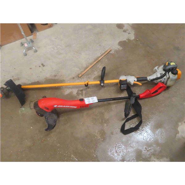 Ryobi Push Button Start 12V Weed Wacker - NO Charger & B+D Grass Hog Electric