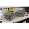 Image 1 : 2 Galvanized Tubs