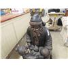 Image 2 : Santa + Youth Statue Display - Bronze Look 42" tall