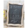 Image 2 : Message Chalkboard on Swing- Original Dresser Mirror - Looks Great! 30" x 35" wide