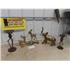 Image 1 : Brass Elephant 13" x 14", Brass Deer, Candle Holder