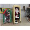 Image 1 : 2 Animated Christmas Items ; Sante 27" tall, Holiday Boy 19" Tall