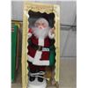 Image 2 : 2 Animated Christmas Items ; Sante 27" tall, Holiday Boy 19" Tall