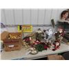 Image 1 : Christmas Items ; Santa Figurine/ Display, Bulbs, Wreath, plus more