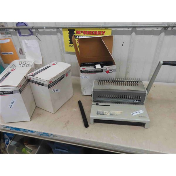 Kombo Ibico Binding Machine & 3 Boxes of Bindings