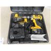 Image 2 : DeWalt 14.4 Drill, 3 Batteries, Charger, Case - Charged + Working