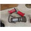 Image 2 : 3 Firehose Nozzles, Blow Torches, Propane Regulator, 1st Aid Kit, Polaroid Camera