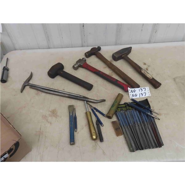 Ball Pin / Sledge Hammer, Prys, Punches, Chisels, Brass Punch