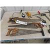 Image 2 : Carpentry Tools; Saws, Hatchet, Clamps