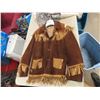 Image 1 : Leather Frill Coat K-Bar-Z Ranch - Sz Med