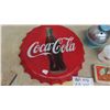 Image 2 : Modern Coca-Cola Cap Sign 15" Wide, Vintage Egg Poacher, Sparklers, A&W Cup