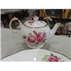 Image 2 : 20 China Place Setting; Lady Margaret, Queen Anne, Tea Pot, Plates, Sugar