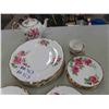Image 4 : 20 China Place Setting; Lady Margaret, Queen Anne, Tea Pot, Plates, Sugar