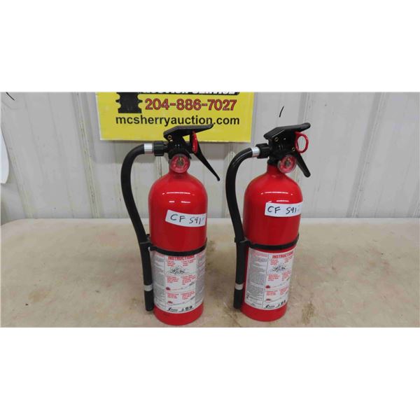 2 Charged Up Fire Extinguishers