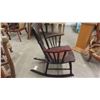 Image 2 : Rocking Chair with Cherry Finish + Leather Seat