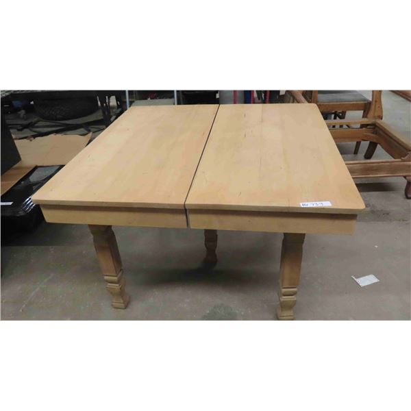 5 Leg Solid Wood Table - Stripped Down Ready for Paint or Stain 28" x 42" x 42"