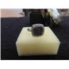 Image 2 : New 1.15ct Round Cut Black + White Diamond Ring with Silver Band - 4.18 gr