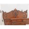 Image 2 : Oak Antique Headboard + Footboard 52" Wide