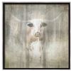 Image 1 : Framed 36x36 Longhorn Canvas Print