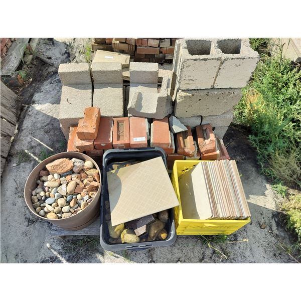 Pile of Bricks, Cinderblocks, and More