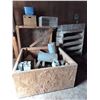 Image 1 : Crate & Assorted Small Livestock Feeders