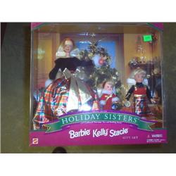 HOLIDAY SISTERS BARBIES 3 DOLLS new_in_box