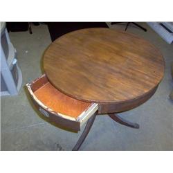 Antique restored 30" claw foot oak stand w/drawer