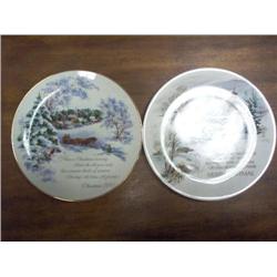 winter scene décor plates
