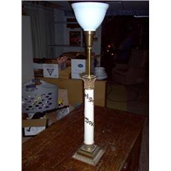 antique lamp, no shade