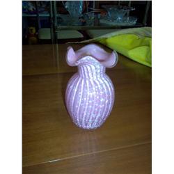 Pink Artglass Vase