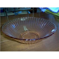 Pink Depression pedestal Plate