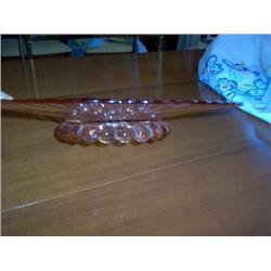 Pink Depression Ribbed Bowl