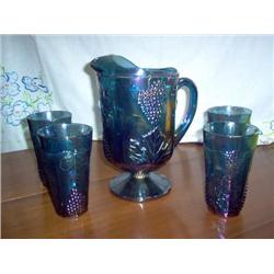 Indiana Glass Harvest Pattern Cobalt coloring