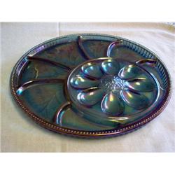 Indiana Glass Egg & Relish Platter
