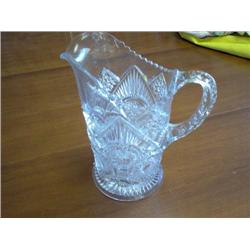 pressed glass pitcher