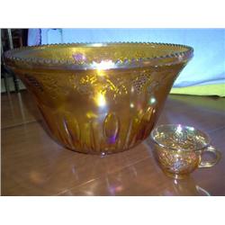 Indiana Glass Punch Set 12 cups w/bowl