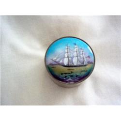 Hand Painted Enamel Brass box