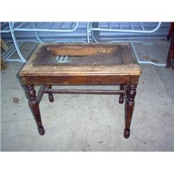 ANTIQUE CANE TOP OTTOMAN