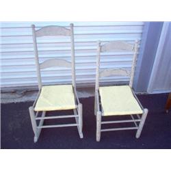 2 ANTIQUE CHILDREN'S CHAIRS