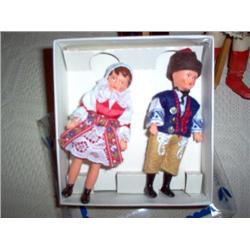 set of 4 ANTIQUE CZEC or YUGOSL décor dolls
