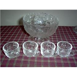 RED RIDING HOOD PRESSED GLASS TEA SET