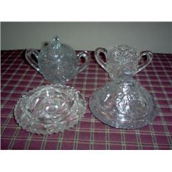 MISC PRESSED GLASS PIECES