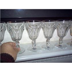 set 6 CRYSTAL WATER GOBLETS