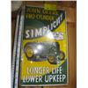 Image 1 : JOHN DEERE 2 CYLINDER SIMPLICITY METAL SIGN